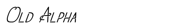 Old Alpha font preview